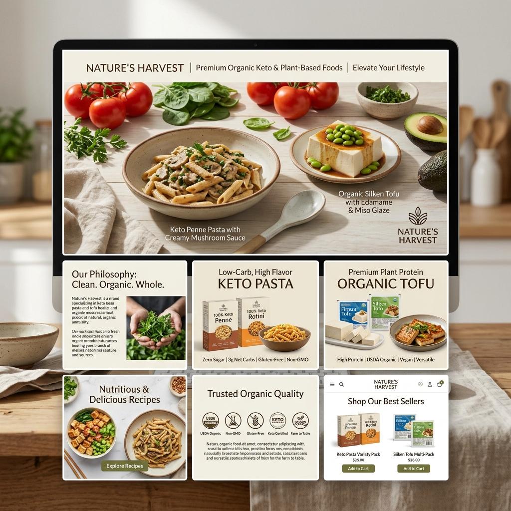 Natural Organic Amazon A+ content and full e-commerce brand styling